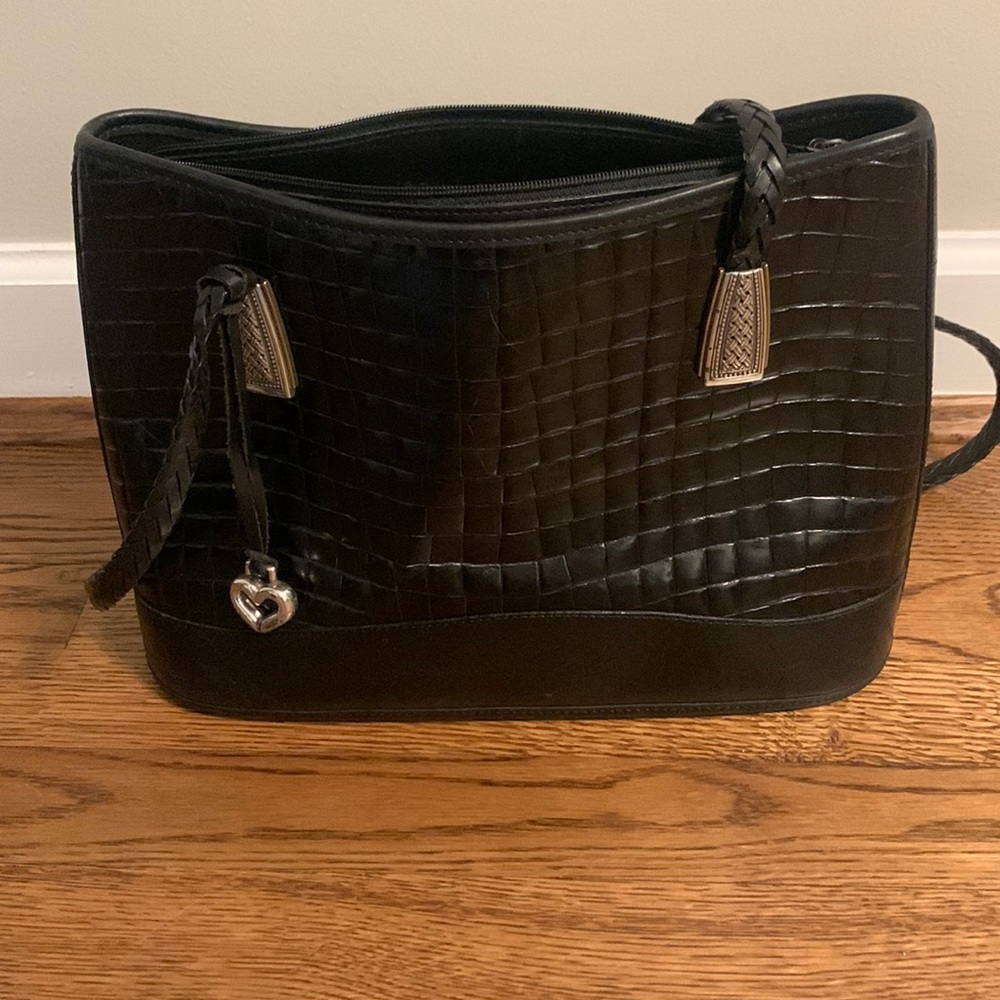 Brighton black leather bag